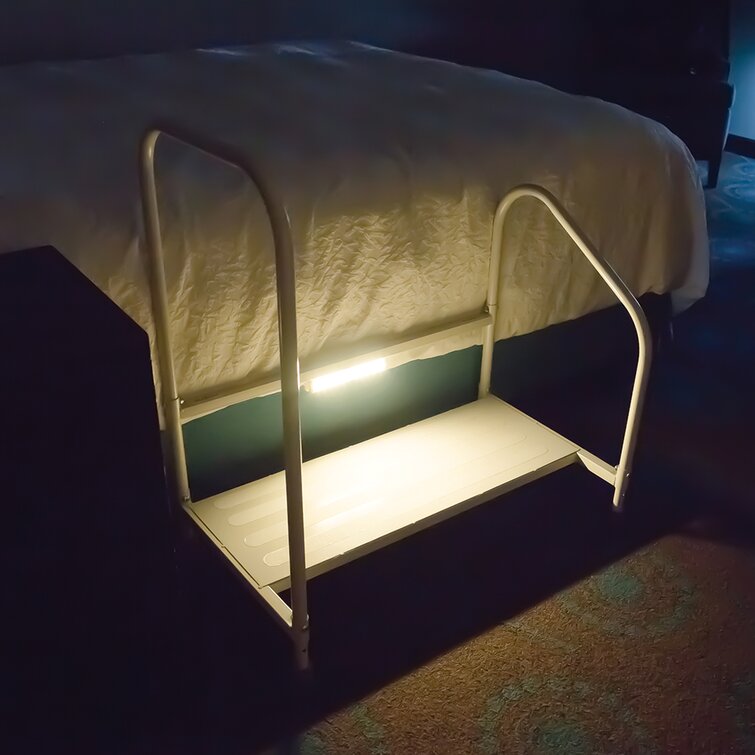 Stool to store get into bed